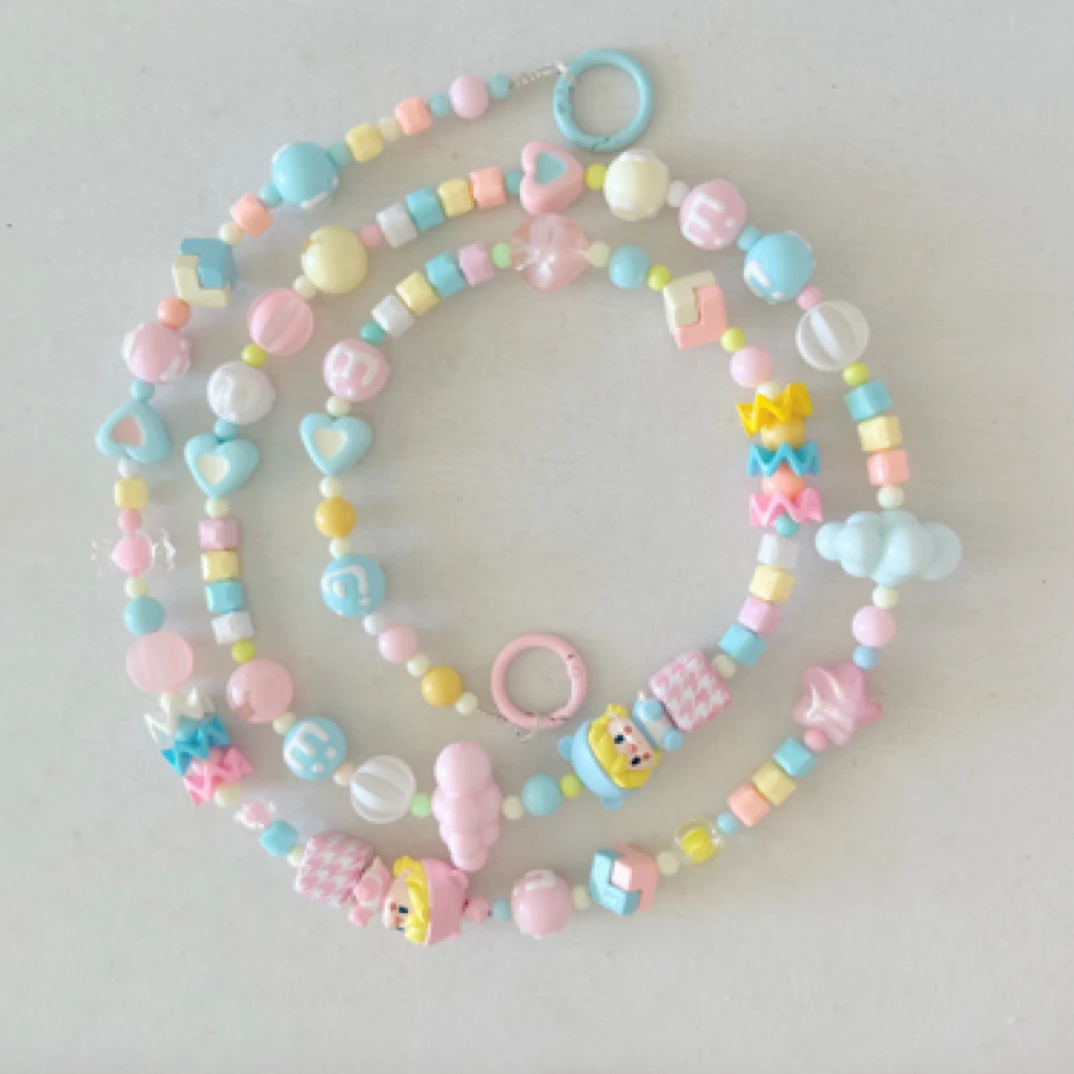 diy手绘串珠手机链配饰多巴胺定制手作