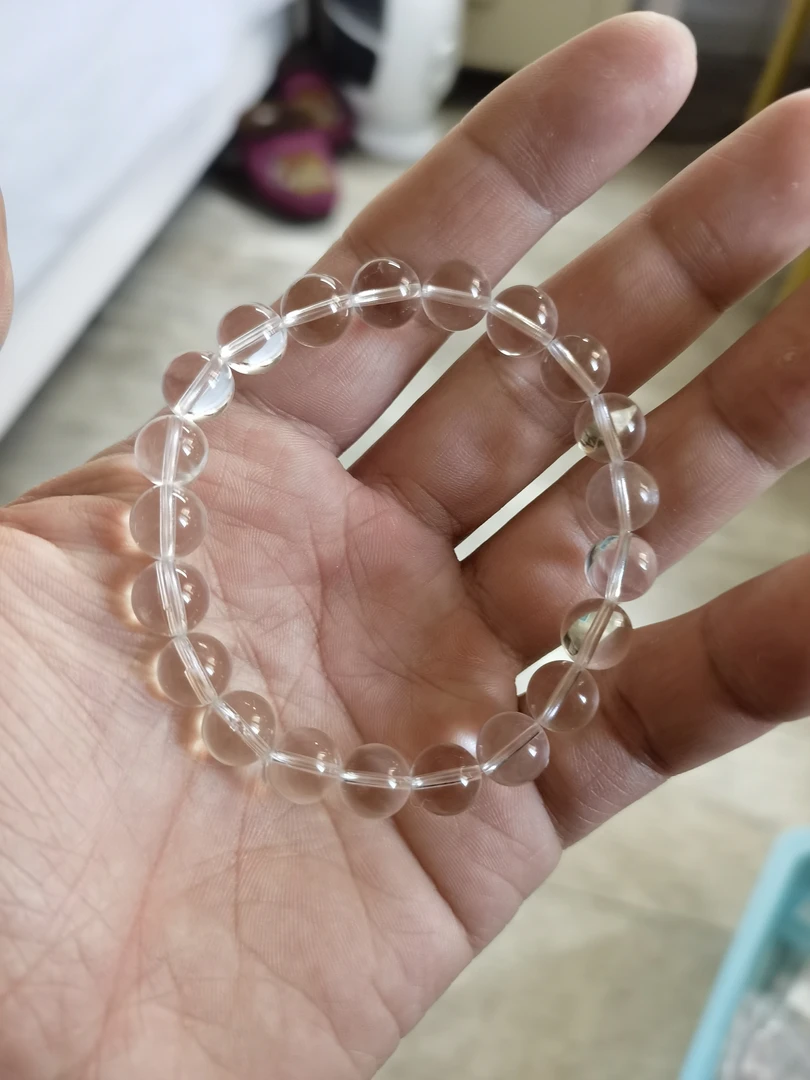 天然水晶白水晶手串卡9