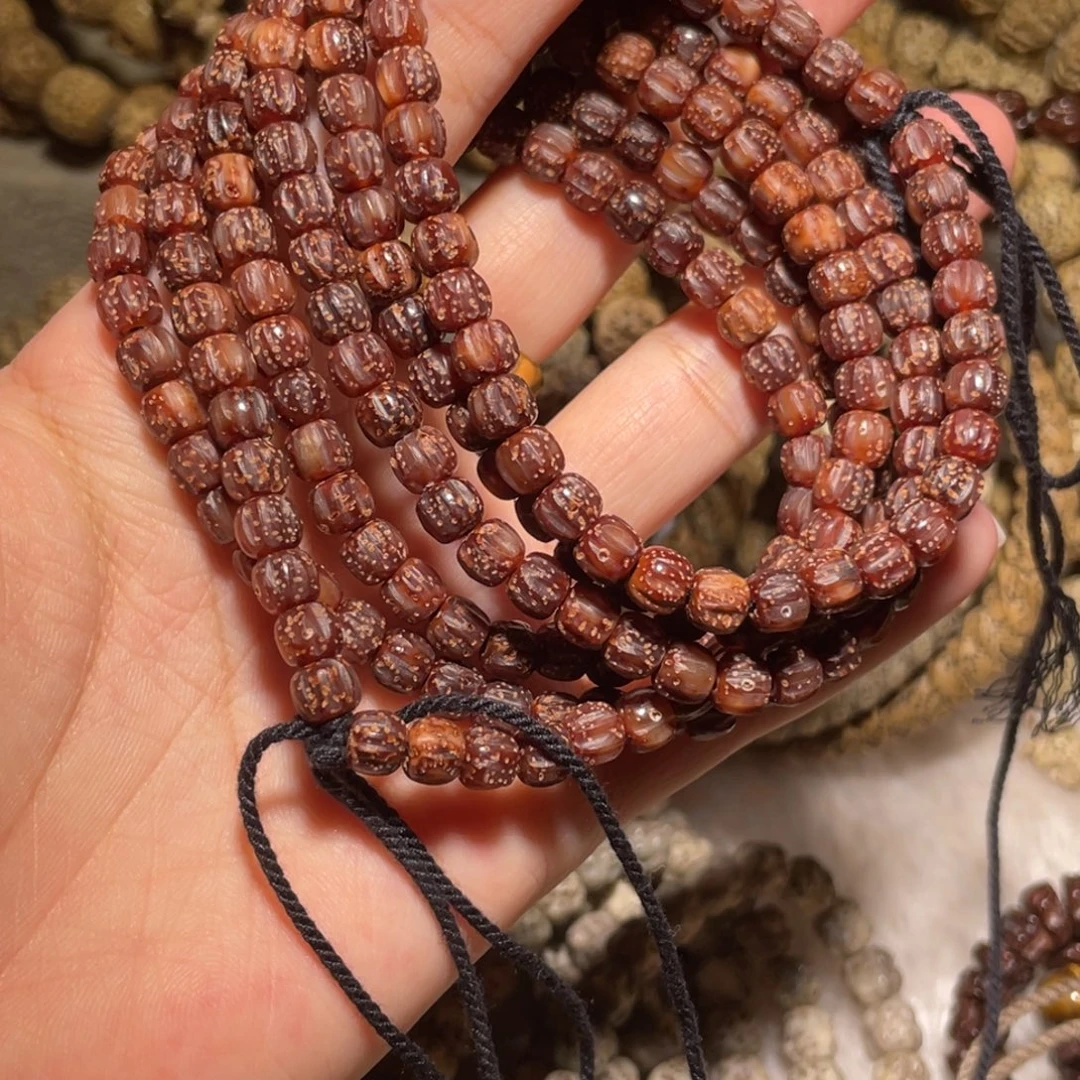 吊坠星月菩提漏！黑金百香120颗6×5