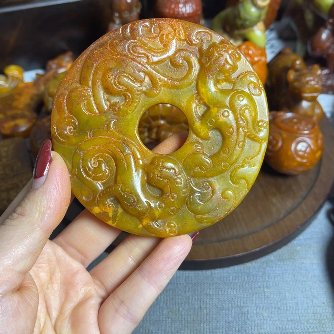 蛇纹石玉合金颈饰