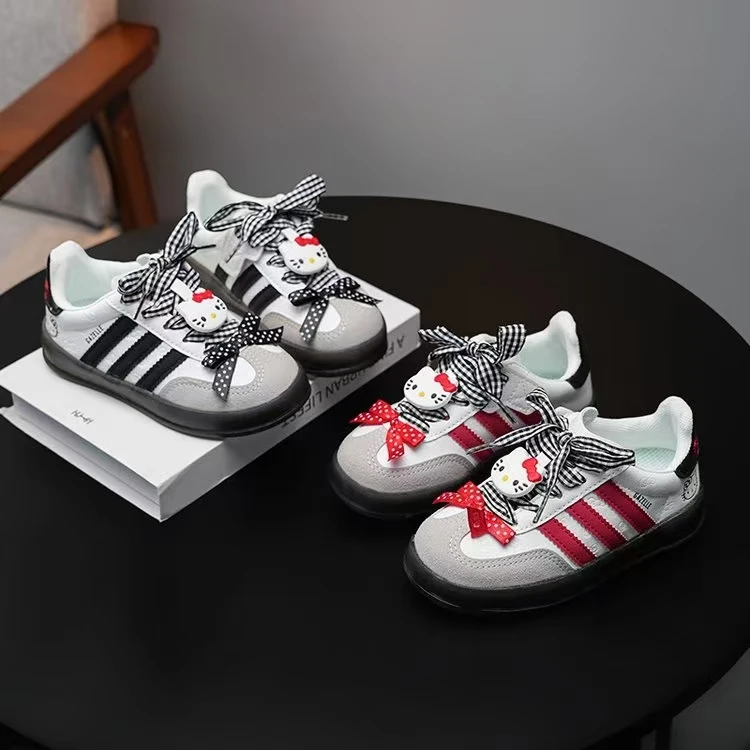 儿童时尚德训鞋2025年秋季新款女童运动鞋软底防滑魔术贴童鞋c