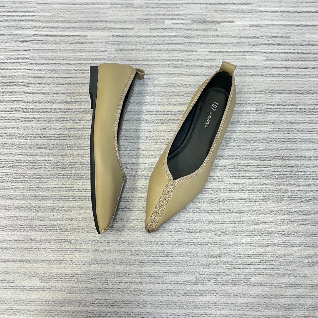 36码真皮低跟单鞋样品鞋孤品F52