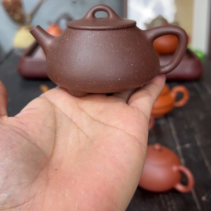茶壶紫砂石瓢130毫升天青