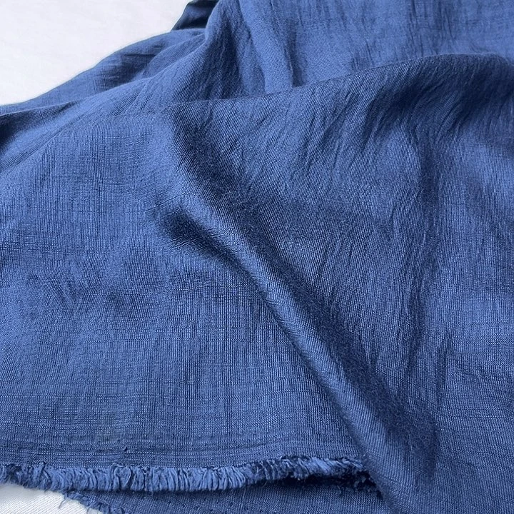 棉混纺藏蓝麻棉2米