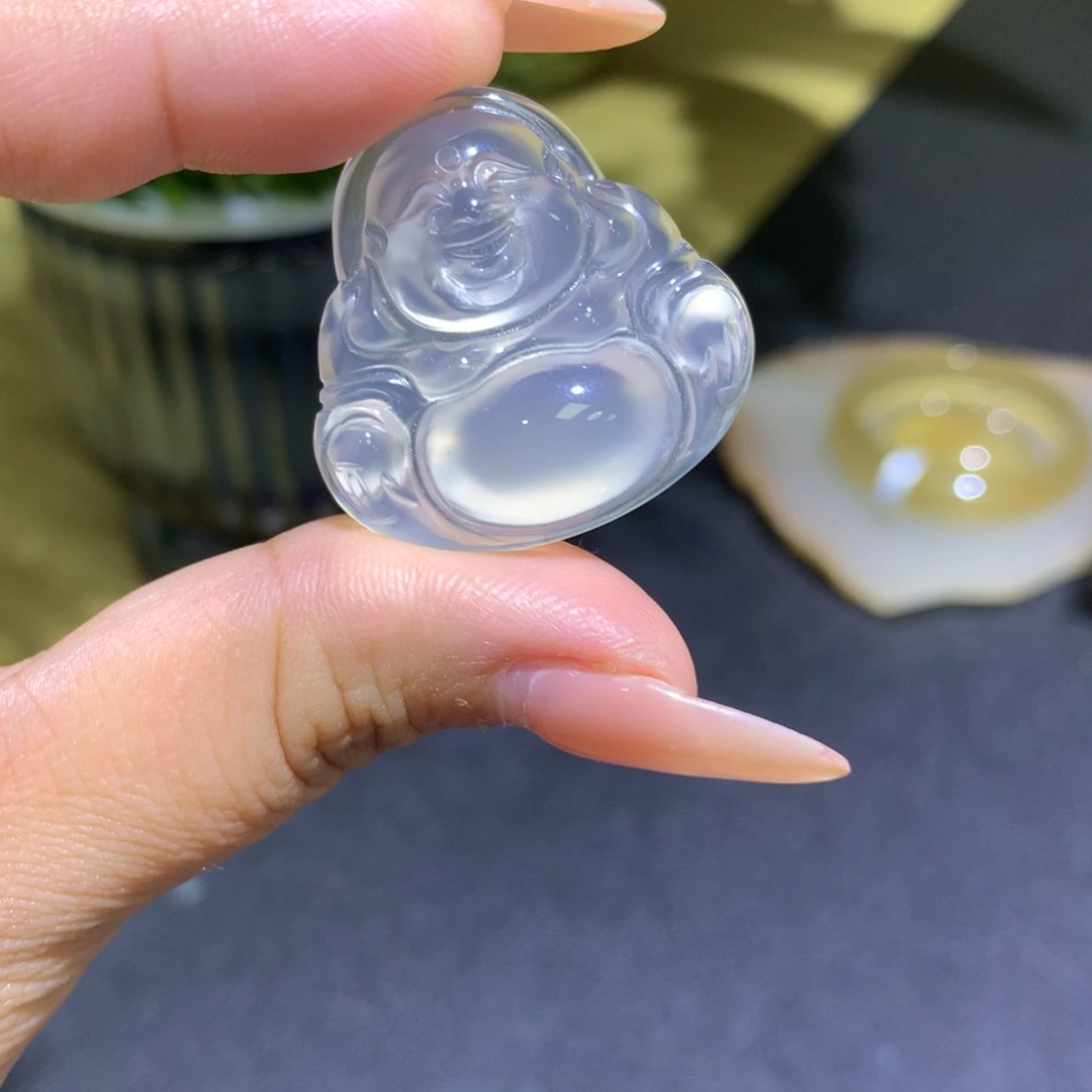 手镯玛瑙/玉髓未镶嵌白冰佛公