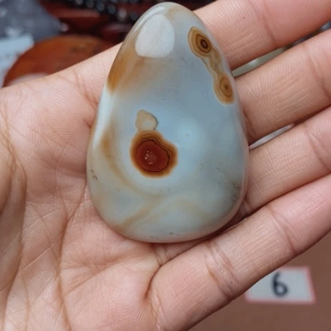 未镶嵌玛瑙/玉髓珠宝奇石红*打孔不退不换