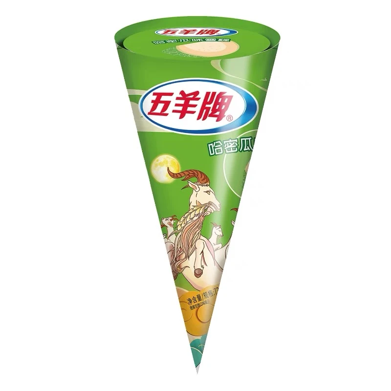 五羊牌五羊哈蜜瓜味甜筒雪糕73g