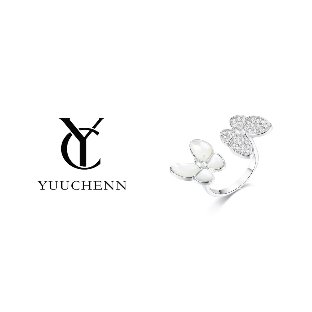 925银戒指 YUUCHENN   【Butterfly   系列】指间戒    女款   银色
