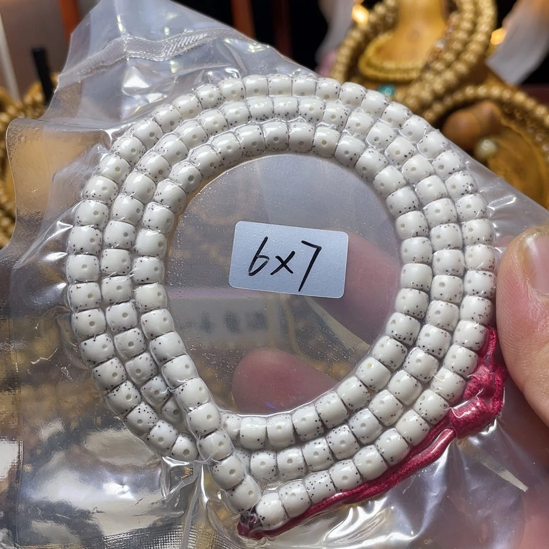 手串星月菩提6-7直切桶半壁大留白脱脂顺白