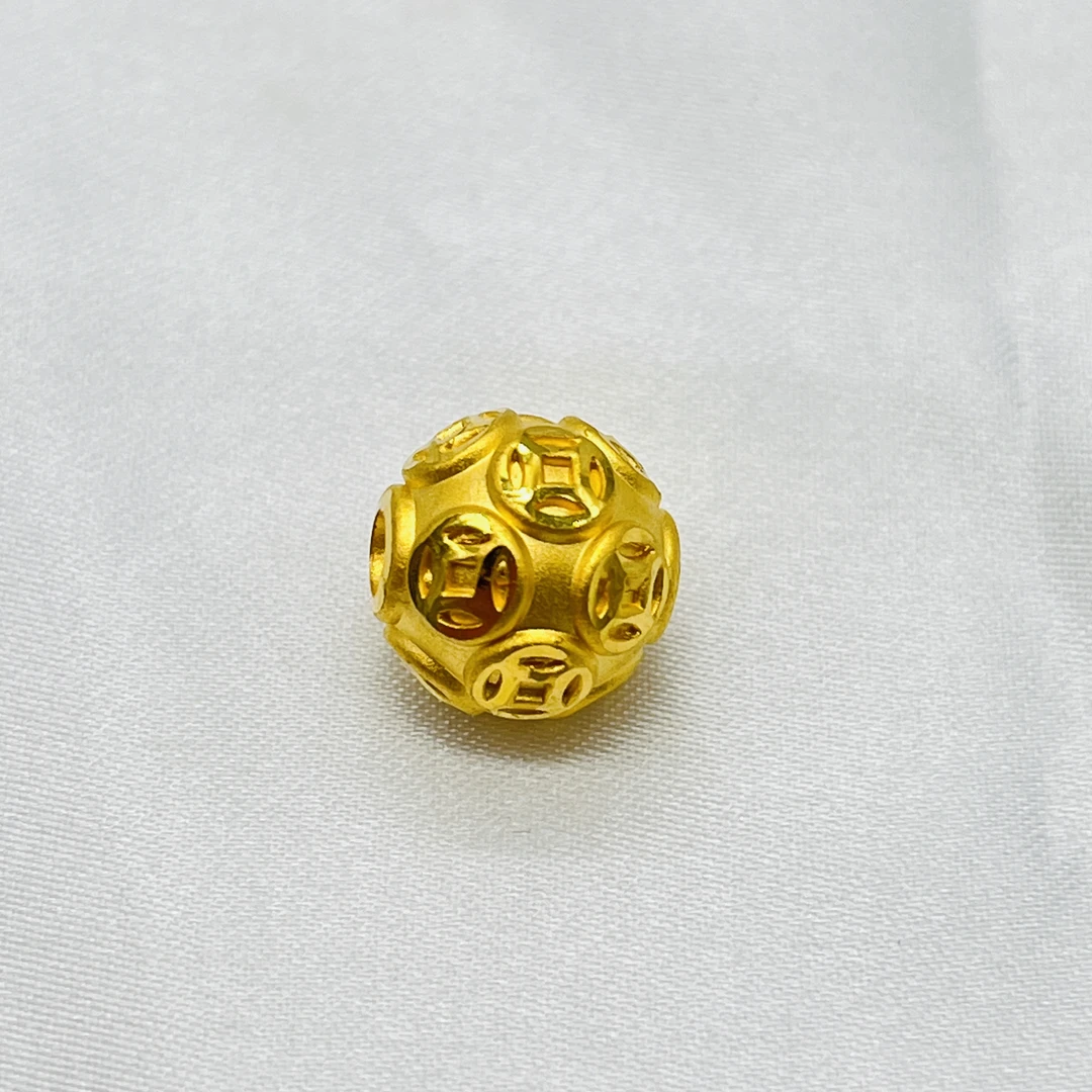 足金饰品/铜钱转运珠/1.37/1A5B1647/Q