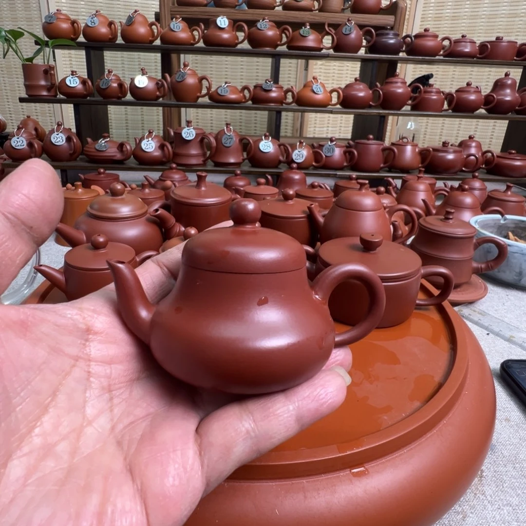 紫砂茶壶暖**阳潮州手拉大红袍君德壶