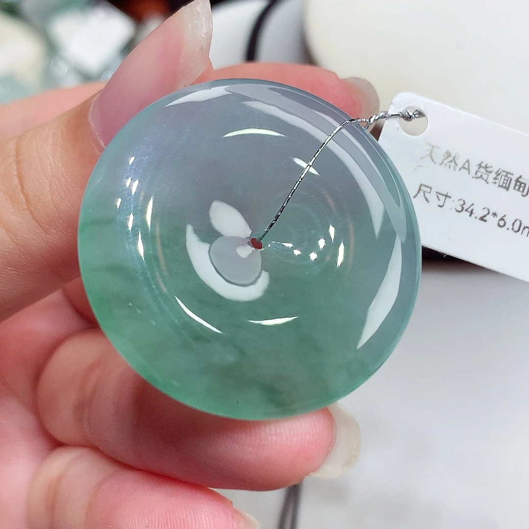 翡翠未镶嵌颈饰翡翠108，34.2/6