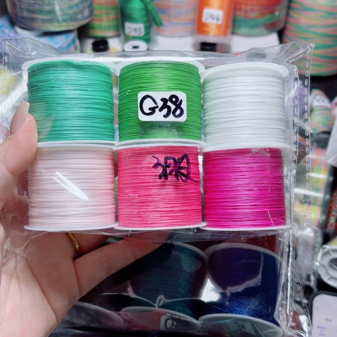 腈纶3股圆蜡白卷6卷组合G38