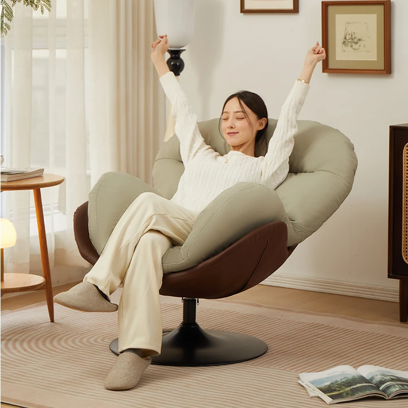 蛋壳单人沙发椅客厅设计师转椅休闲椅家用阳台椅懒人沙发