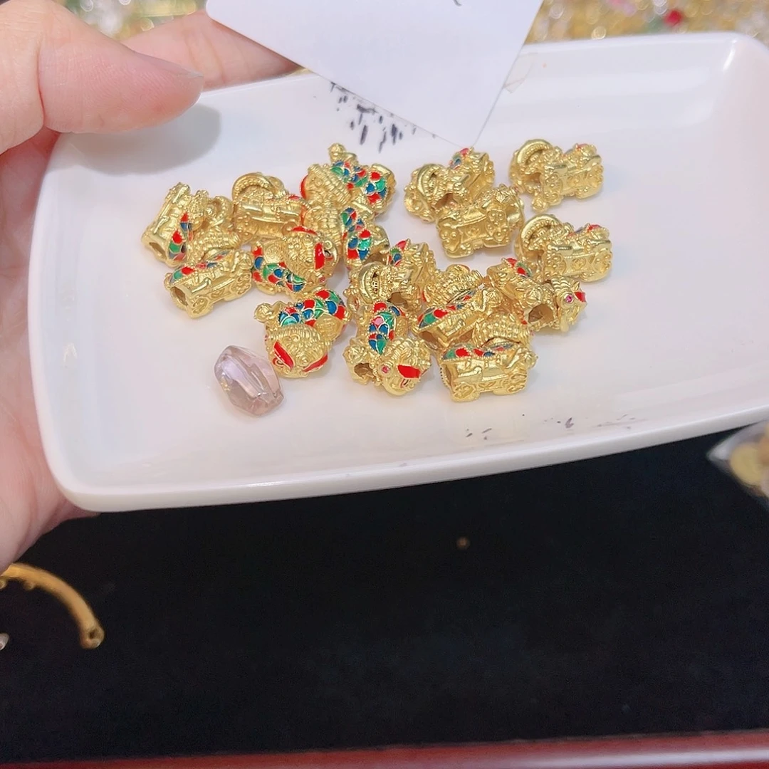 紫晶珠宝半成品银S925镀金镶嵌156