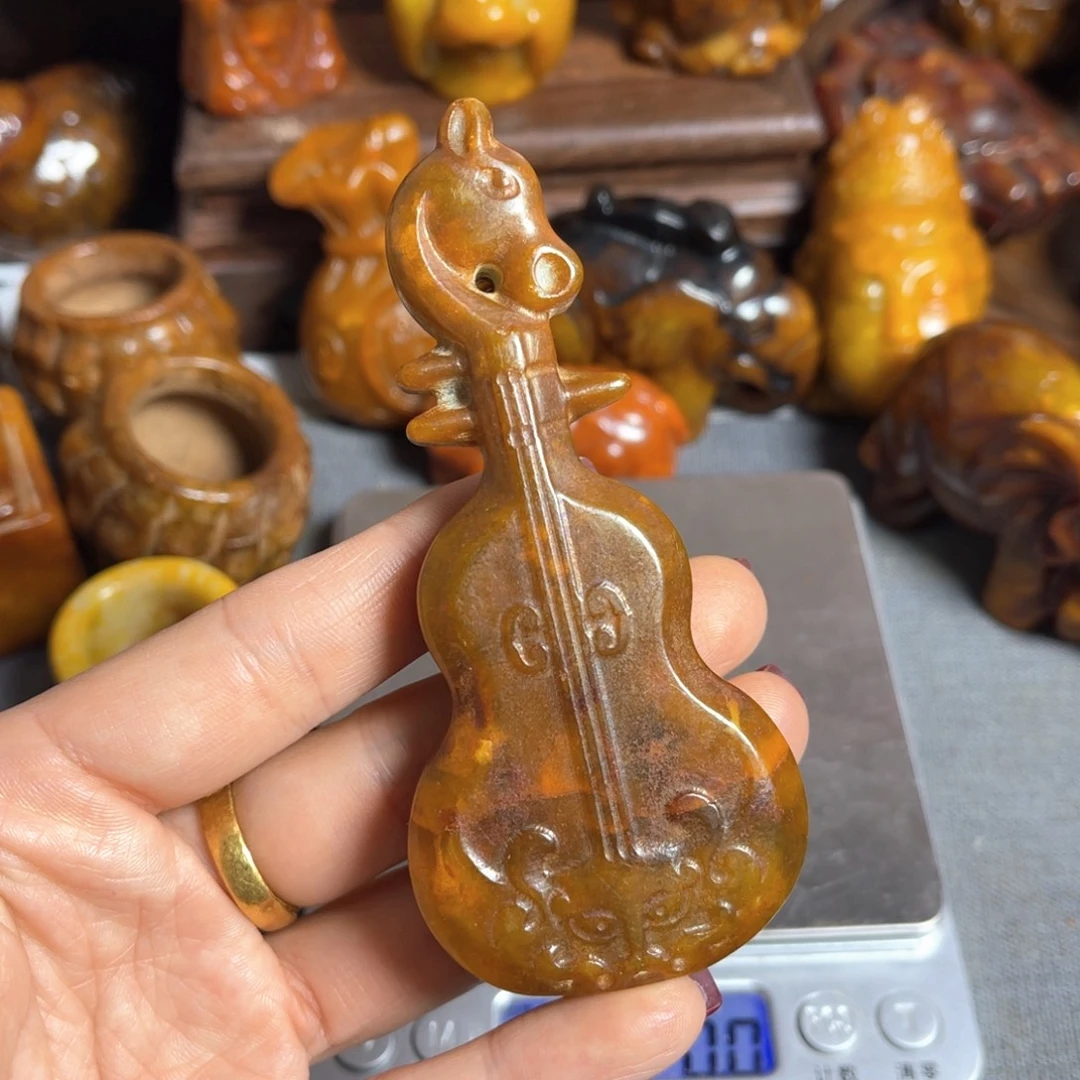 蛇纹石玉合金颈饰