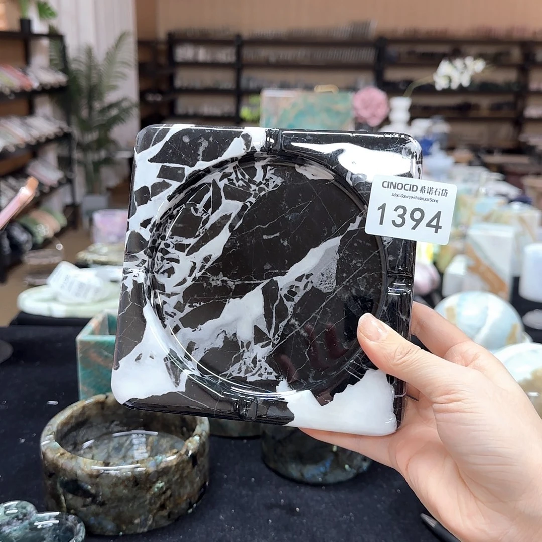 石材宝黑烟灰缸1394福利