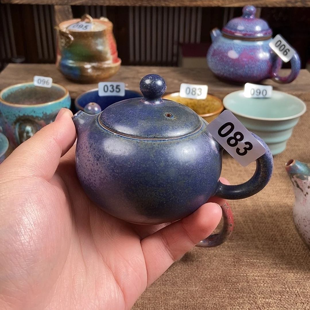 唐***材瓷片钧瓷茶壶茶具