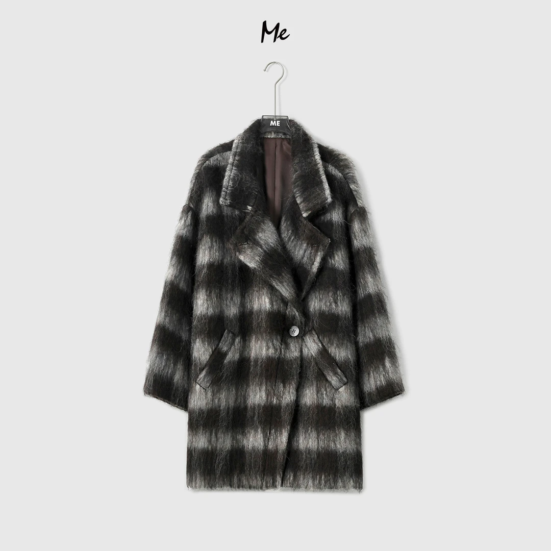 ME【威尔士格长毛大衣】苏力羊驼毛混纺时尚百搭一手长大衣MESA1734