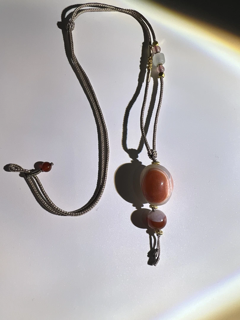 南红玛瑙天眼项链