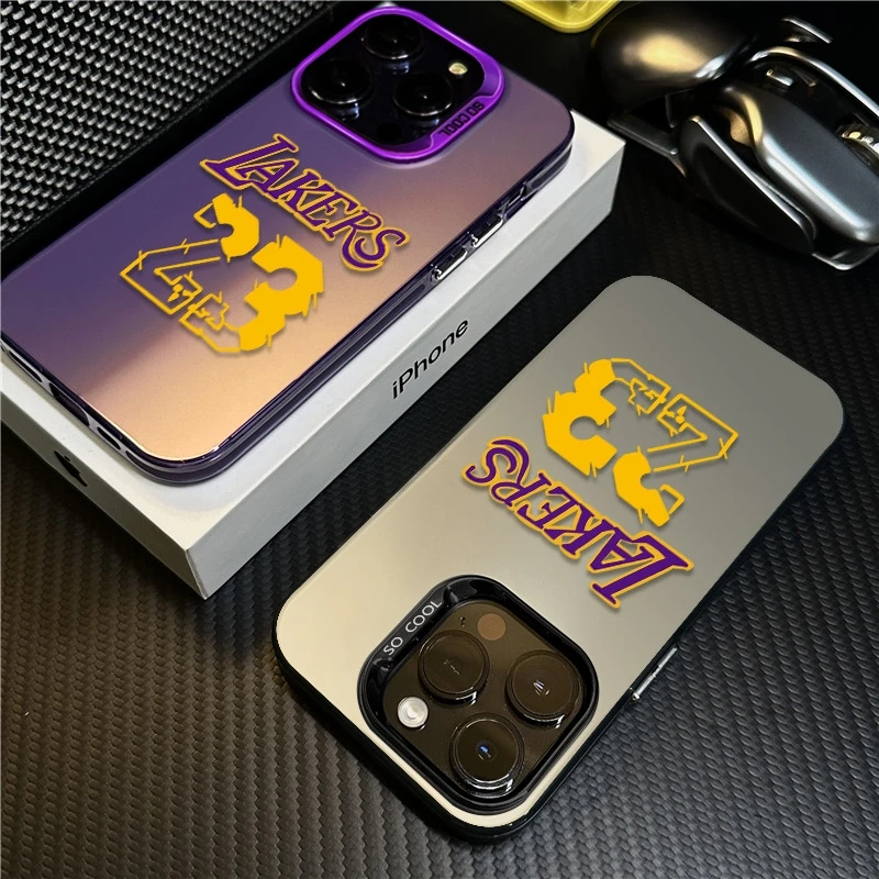 湖人23号适用苹果16promax手机壳iPhone15硅胶14保护套17新款篮球