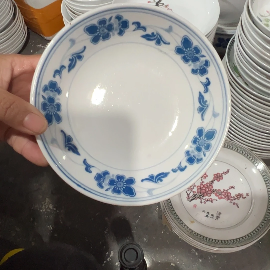 醴陵高温老厂瓷群力14厘米窝盘