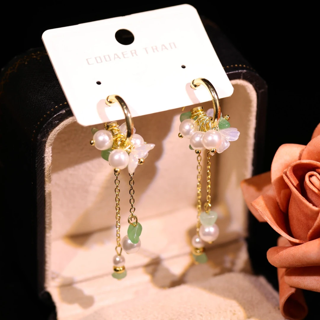 铜合金耳饰 【戏珠】轻奢时尚百搭气质小众设计感耳饰RH0959