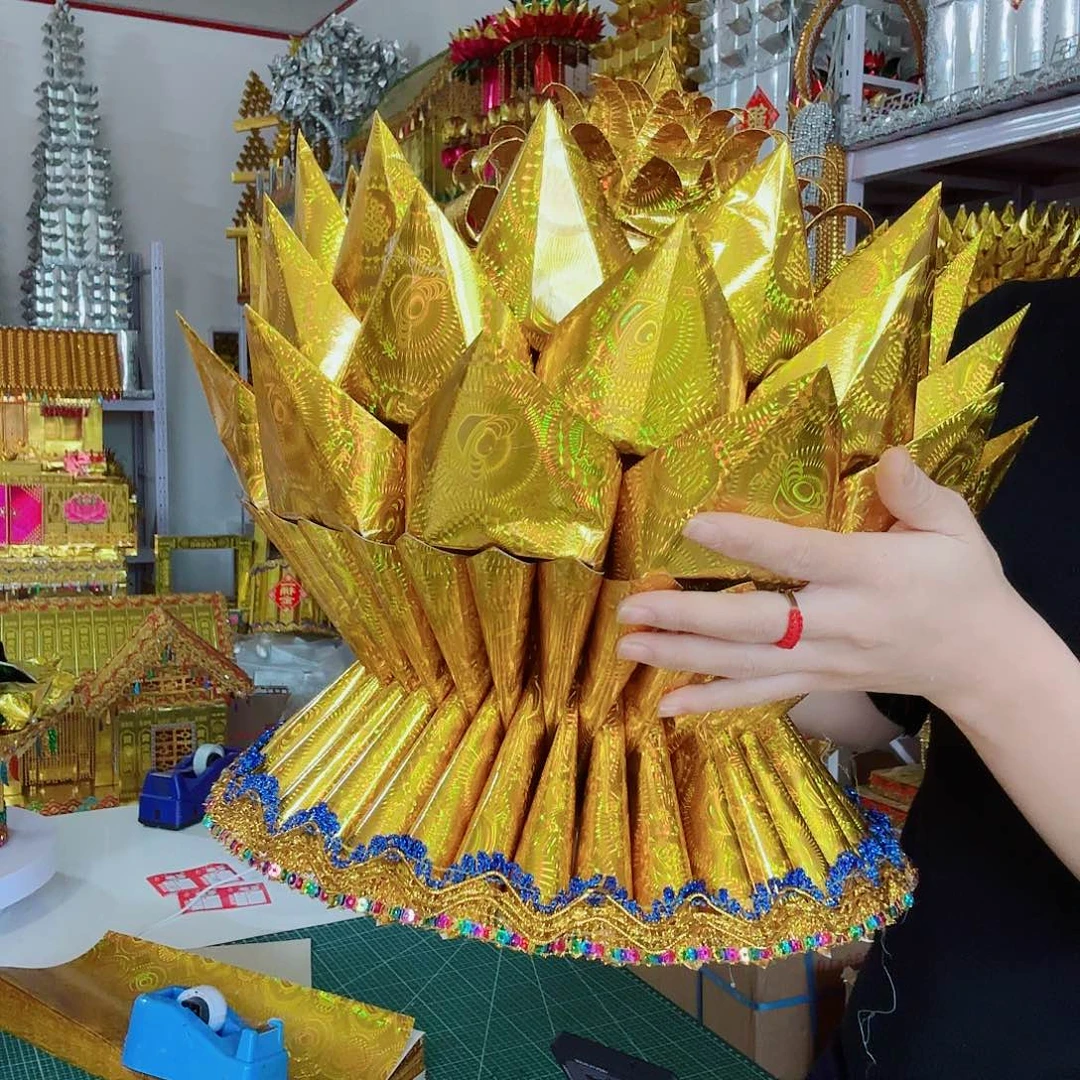 纸质大金链材料包，需自折自粘，不是成品，不含工具【拍一发二】