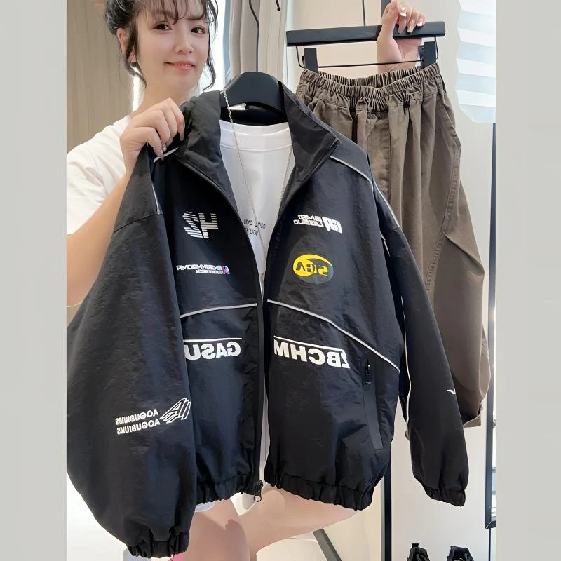 街头潮酷风外套男童2025春季痞帅秋季宽松休闲百搭棒球服儿童夹克