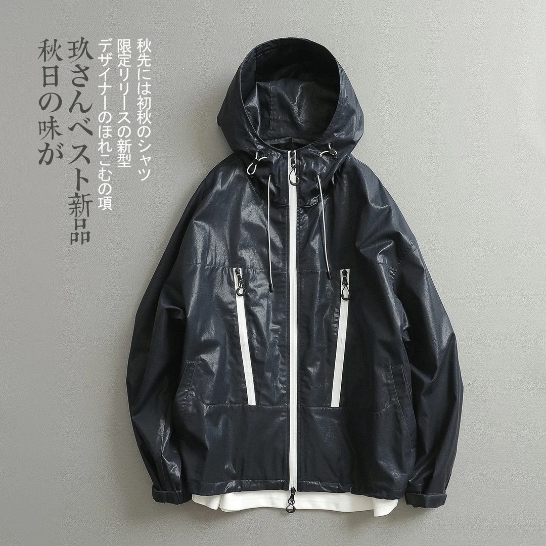 见川「街头酷感 」重磅棉 Cityboy 防风连帽外套 网红洋气炸街男装