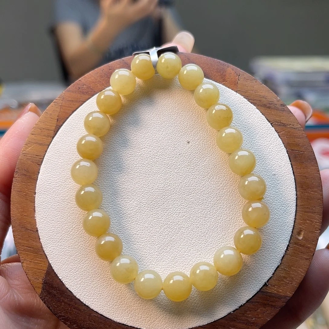 和田玉未镶嵌手串A42卡8
