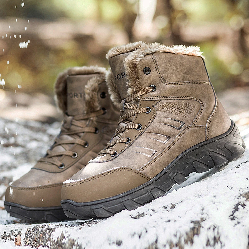 特大码男鞋冬季新款45加绒保暖雪地靴46户外休闲登山鞋47高帮鞋48