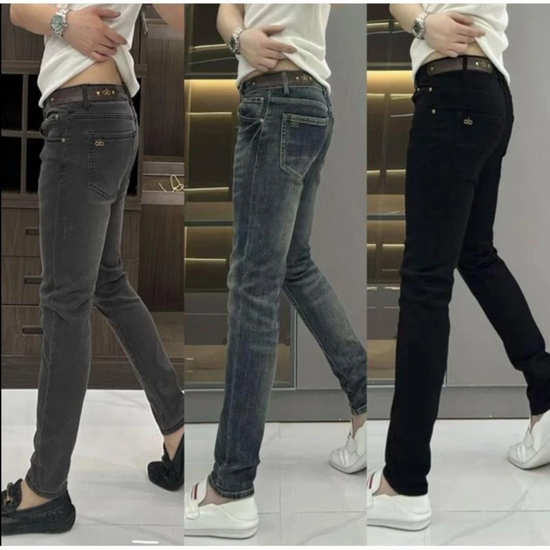 3331男士男款英伦风多色牛仔裤修身秋冬裤子轻奢大气休闲牛仔裤