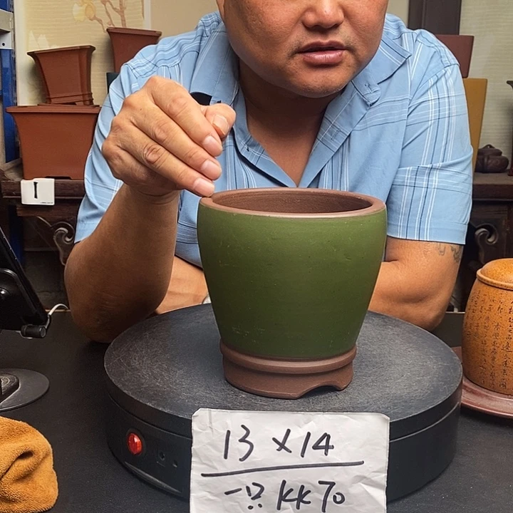 紫砂花盆货号一只KK70