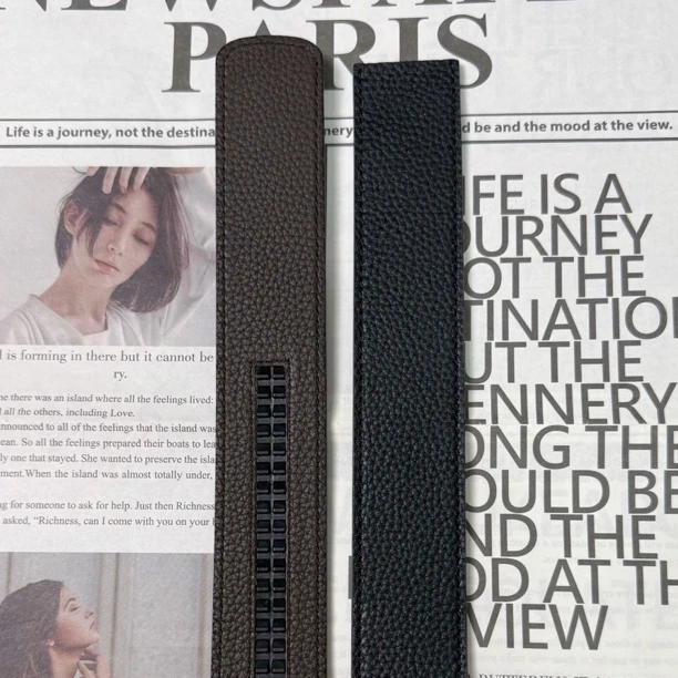 自动扣➕扣头（带字母）黑色牛皮3.5宽  百搭经典男士皮具腰带皮带