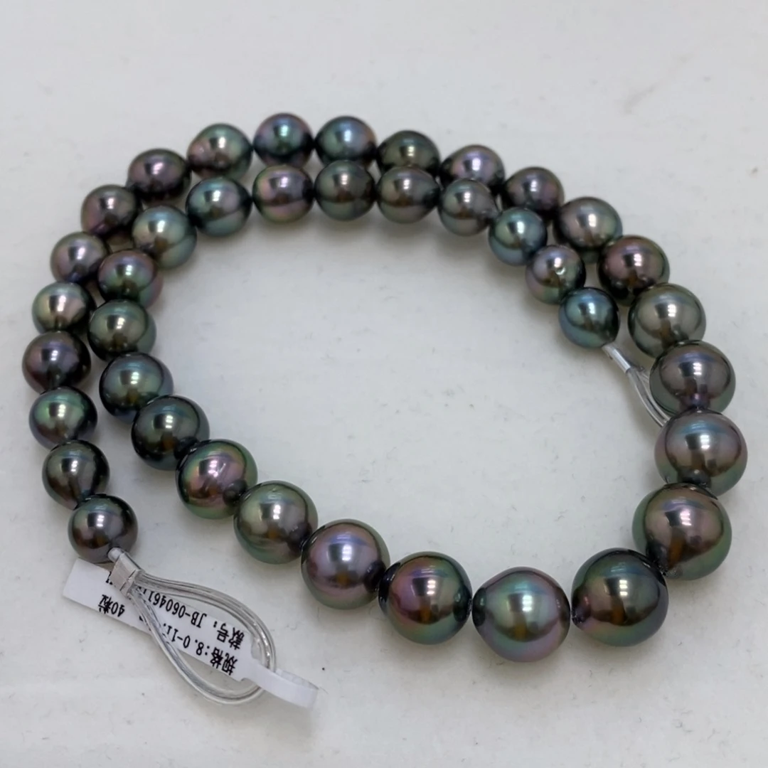 裸珠海水珍珠大溪地炫彩8-11.5