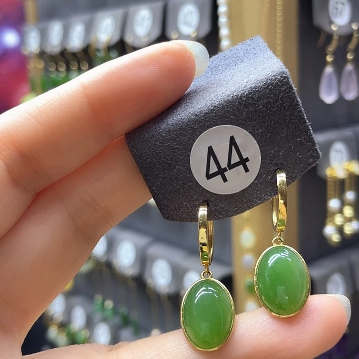 和田玉银S925镀金镶嵌颈饰