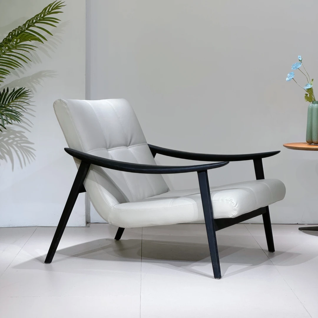 【扁担】简约中古北欧风舒服高档功能家用客厅阳台卧室休闲沙发躺椅