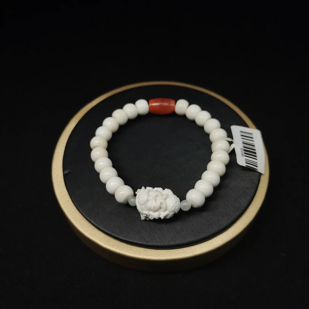 509958 天然猛犸牙～美人鱼桶珠 尺寸6×8mm