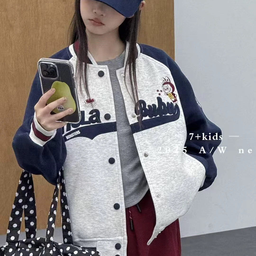 8208儿童刺绣棒球服外套