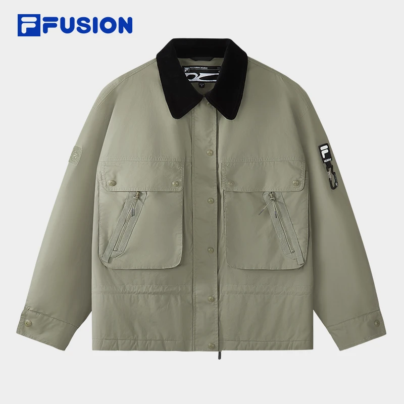 FILA斐乐【山系户外】女款秋冬翻领工装风加厚棉服外套T11W549906