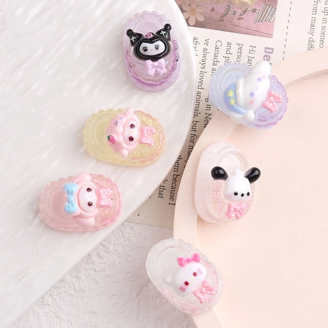 夜光欧欧拖鞋卡通diy树脂配件饰品奶油胶手工发夹手机壳鞋扣配饰