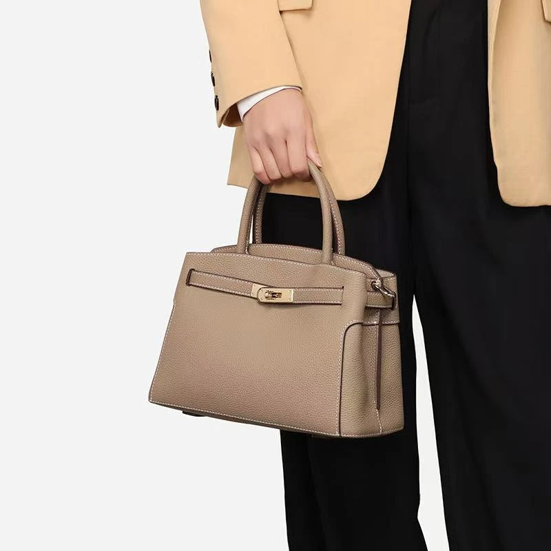 真皮手提包女大容量高级感妈妈包斜挎包A611