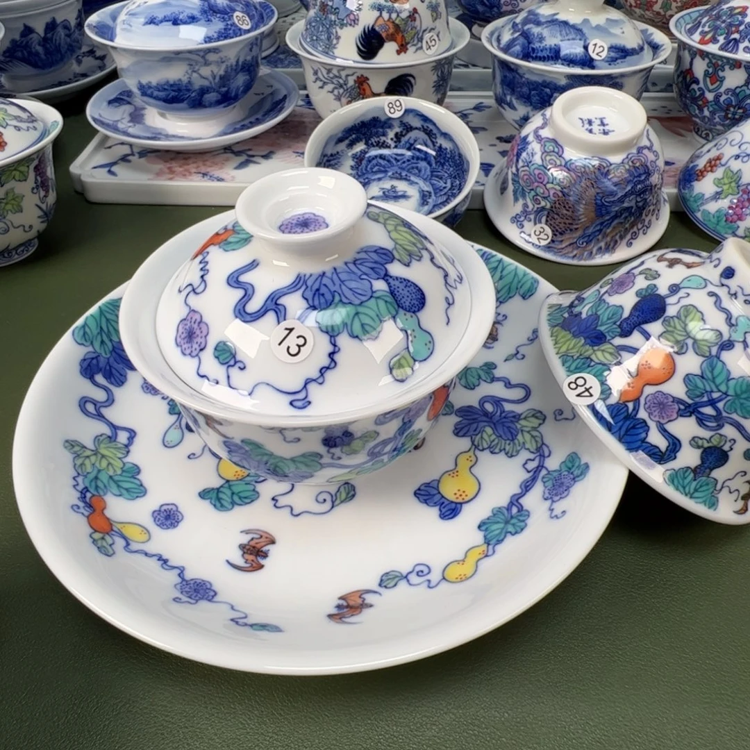 景德镇纯手工纯手绘茶具木木48 13 40