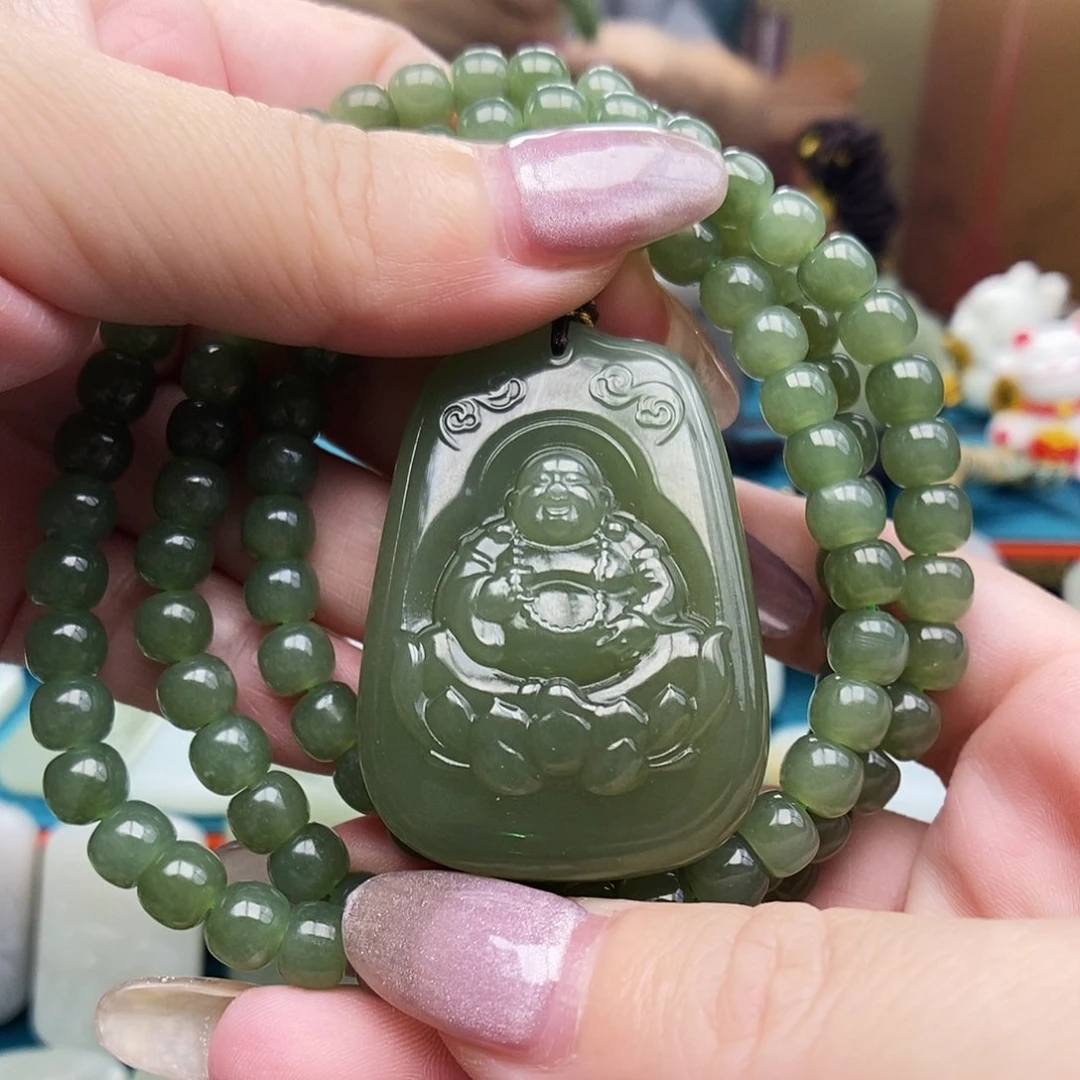 和田玉未镶嵌颈饰自***魂