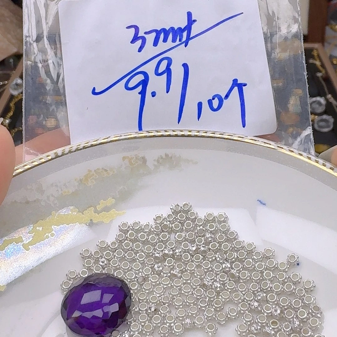银S925镶嵌颈饰紫晶紫水晶925镶嵌197