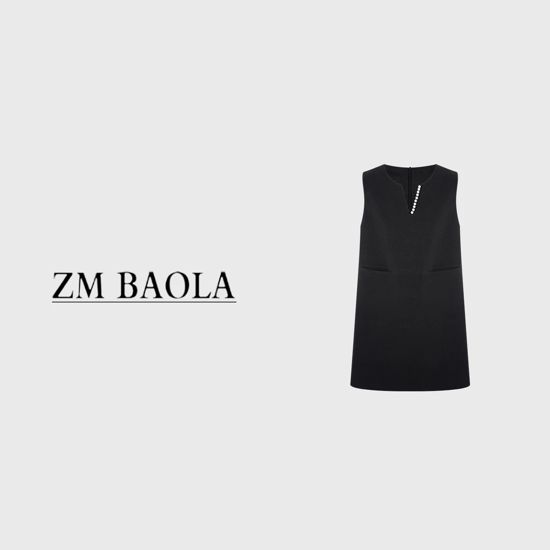 ZM BAOLA【逸云】珍珠点缀精致感品味设计连衣裙BN8172-S4