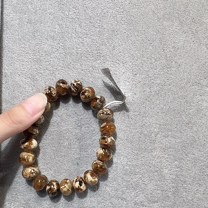 欢***祥琥珀未镶嵌手链抚顺琥珀 云端溶洞 11m