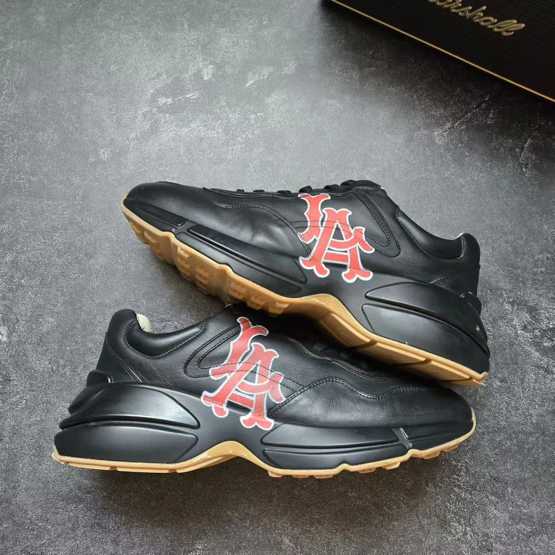 99新 GUCCI/古驰 LA黑红老爹鞋 9.5码/43.5码