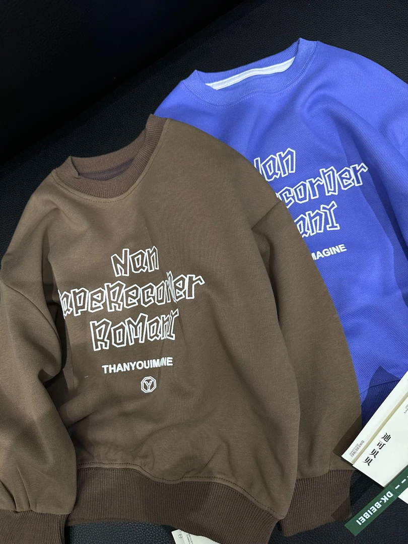 A021春季新款圆领123休闲百搭宽松卫衣长袖